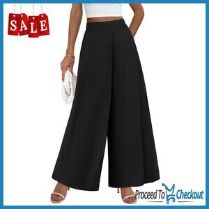 High Waisted Wide Leg Palazzo Pants Business Casual Work Slacks